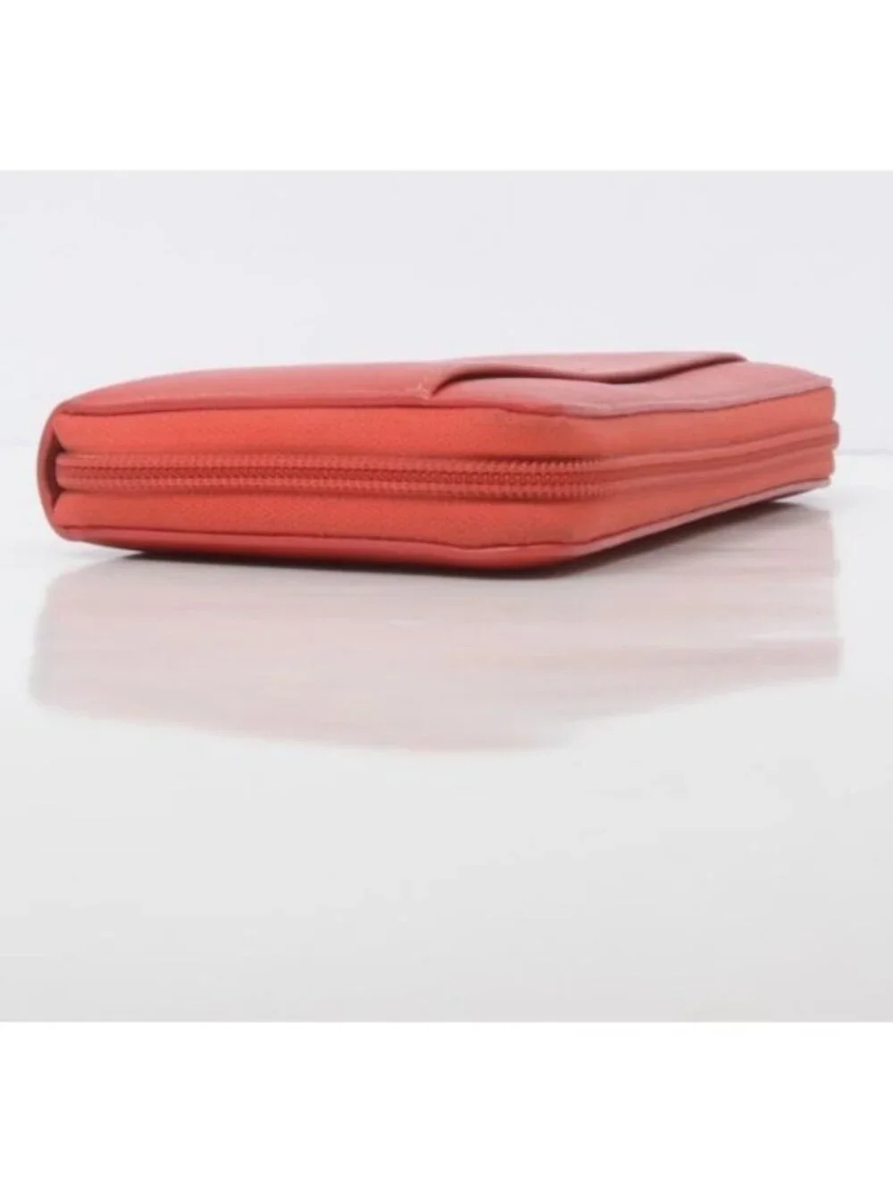 Levenger Accordion Full-Grain Orange Leather Women's Wallet AL10510